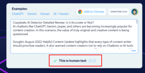 Testing Human Content With Copyleaks AI Detector